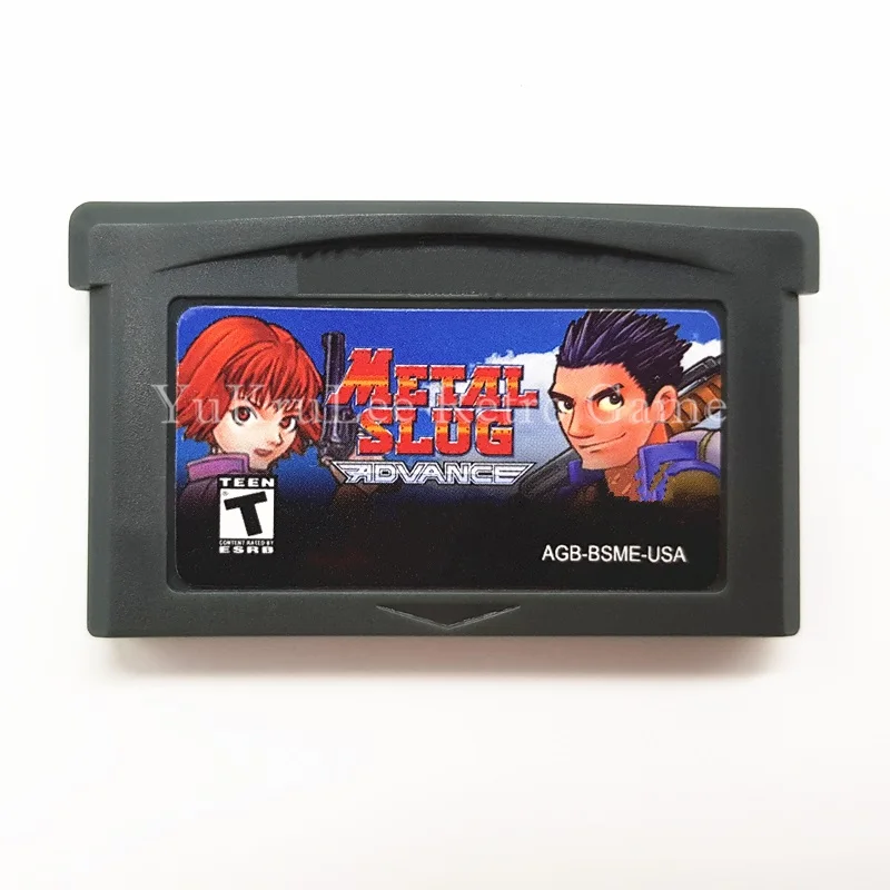 

Video Game Cartridge Card Metal Slug Advance for 32 Bit Game Console US Sticker English Language