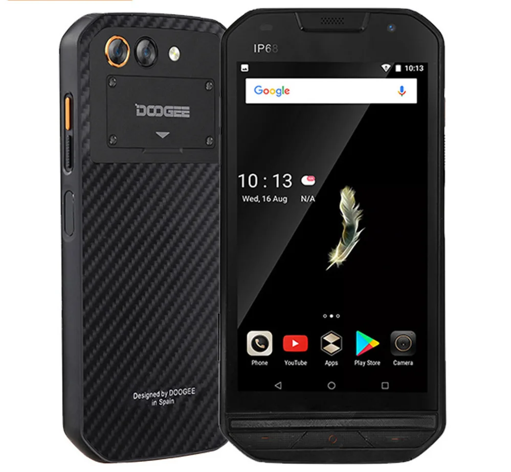 

DOOGEE S30 Smartphone Side Fingerprint 2GB 16GB Dual Camera 5580mAh 5V/2A Quick Charge 5.0"HD Android 7.0 Waterproof