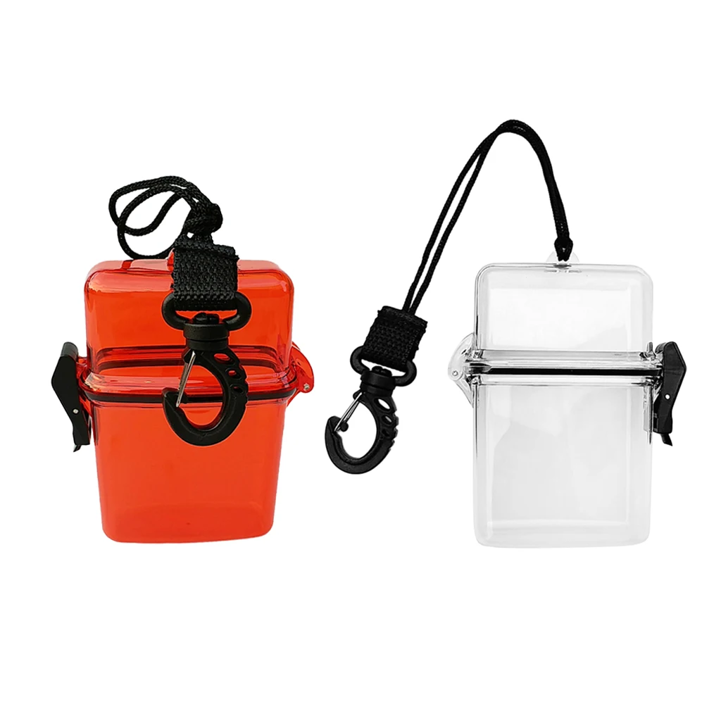 2Pcs/Set Durable Waterproof Dry Box Storage Case with String, Swivel
