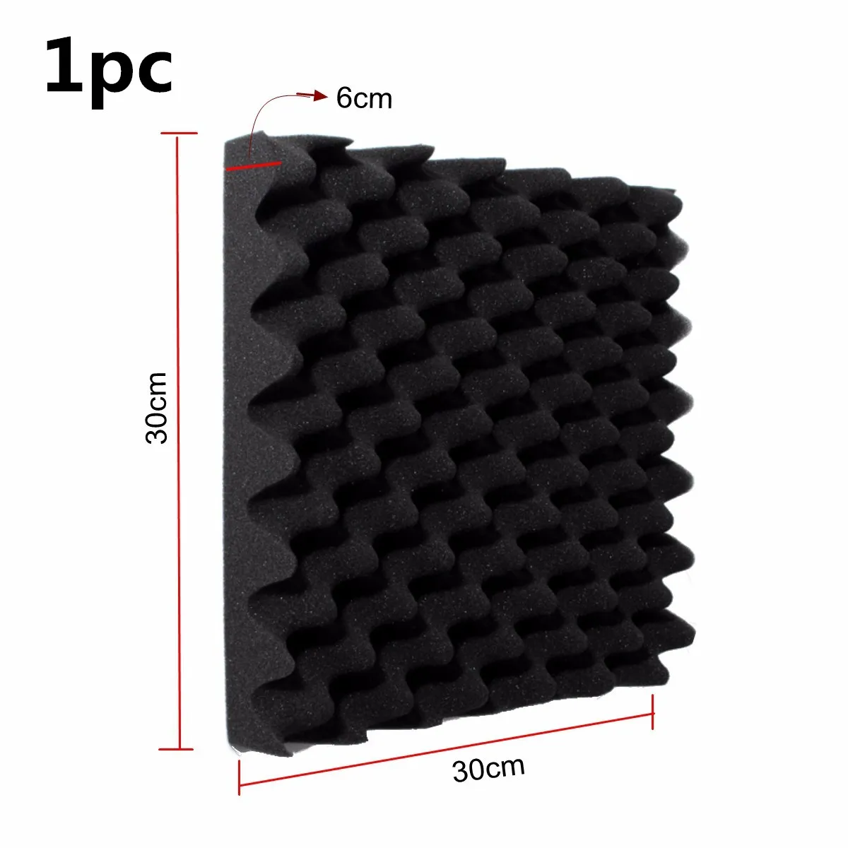 Звукоизоляционная пена 1 шт. 30x30x6 см акустическая звуковое лечение студийная