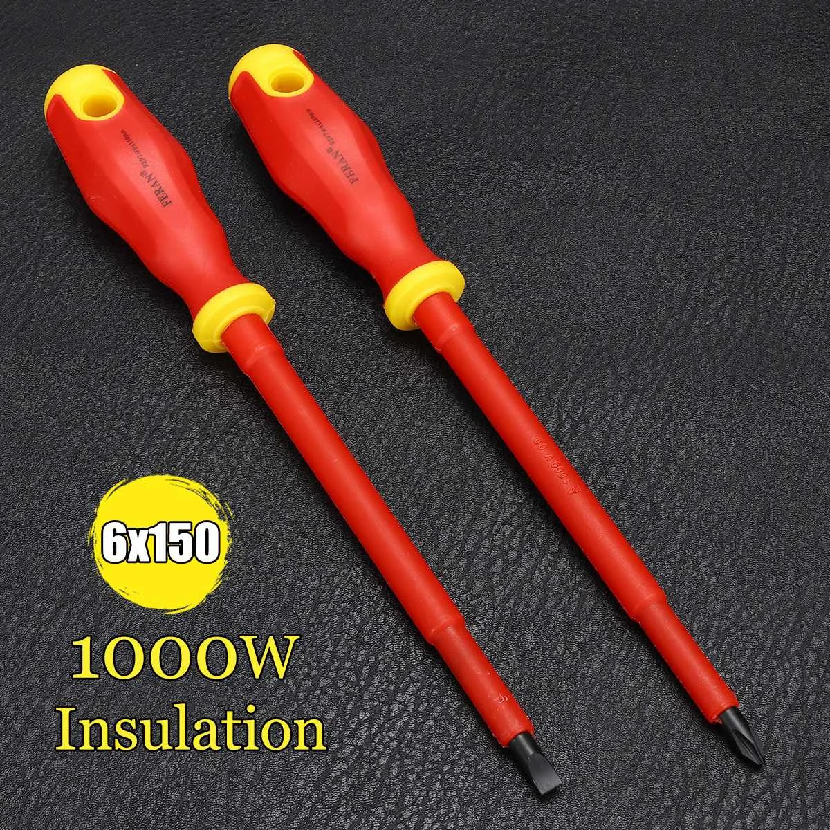 

1000W High Voltage Insulated Screwdriver Electrician Screwdriver Set Tool Electrical Multi Screw Head Slotted Phillips Hand Tool