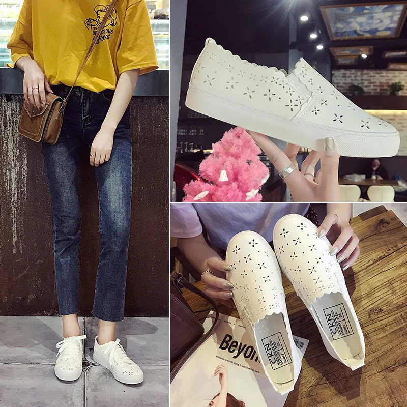 

2019 New Pattern All-match. Student Dawdler Flat Shoes Motion Skate Shoes---MLZ
