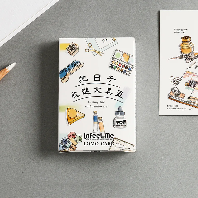 

28 pcs/pack Writing Life On The Student Supplies Small e12 Storage Invitation e11 Greeting Card Simple Set Letter Envelope