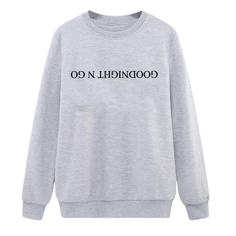 Ariana Grande Goodnight N Go Crewneck свитшот для женщин Tumblr Забавный принт Женская одежда подсластитель без слез левый Плюс Размер Топы