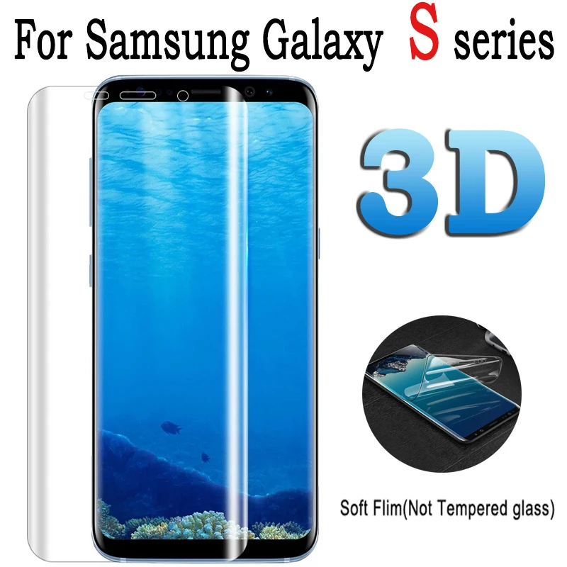 Защитная пленка для galaxy s7 s9 samsung s6 s8 s 7 8 9 9s edge plus 3D изогнутая мягкая с полным