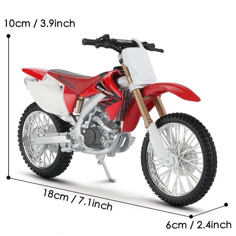 Модель мотоцикла Maisto из 1:12 сплава, игрушка для моделирования CRF 450R внедорожные велосипедные модели, коллекция креативных игрушек для детей