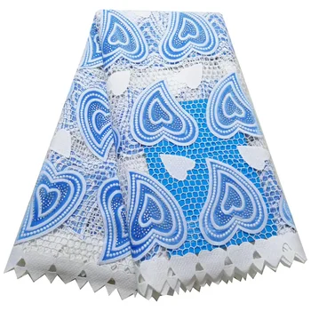 

White African lace fabric with tones velvet fabric sewing material high quality nigerian cord lace fabric for women wedding