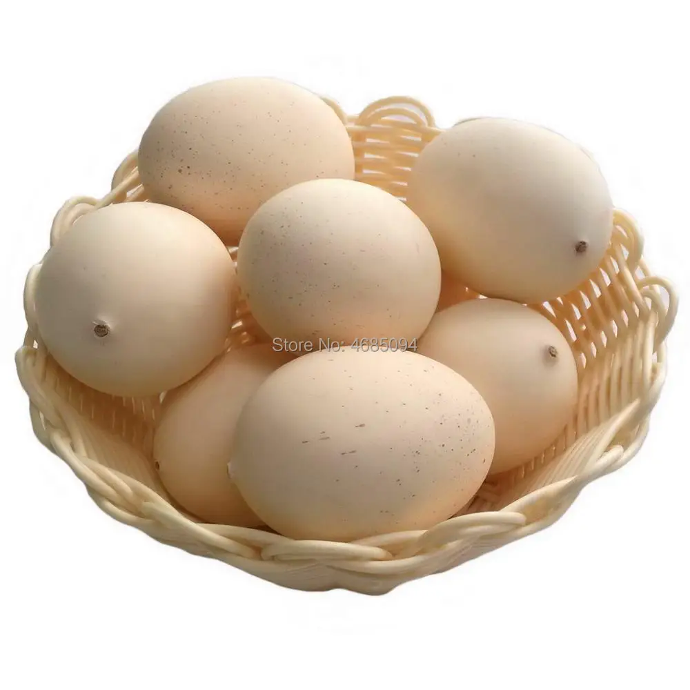 Gresorth 8pcs Artificial Lifelike Simulation White Foam Chicken Eggs