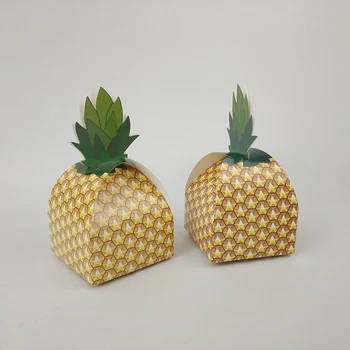 

50 pcs Creative Pineapple Shaped Candy Boxes Fashion DIY Birthday Wedding Favors Party Gift Bag
