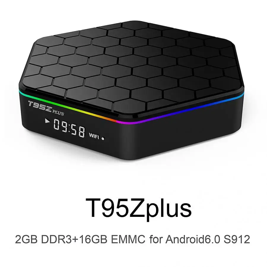 

T95Z Plus Smart TV Box 3GB/32GB Amlogic S912 Octa Core Android 7.1 Smart Set Top Box 2.4G+5GHz WiFi BT4.0 4K Multimedia TV Box