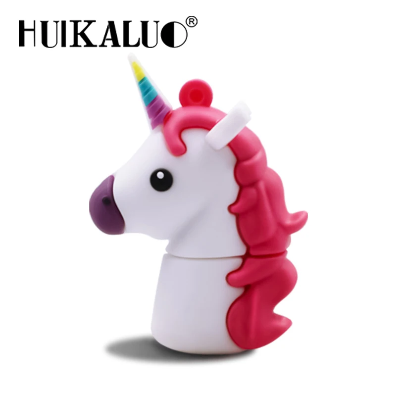 

Cartoon Silicone USB Flash Drive 2.0 unicorn Pen Drive Pendrive 4GB 8GB 16GB 32GB 64GB Usb Stick Practical Capacity flash disk