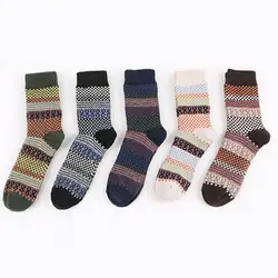 Новые мужские зимние толстые шерстяные носки в стиле ретро теплые шерстяные носки 1 пара 2018 Бесплатная доставка
