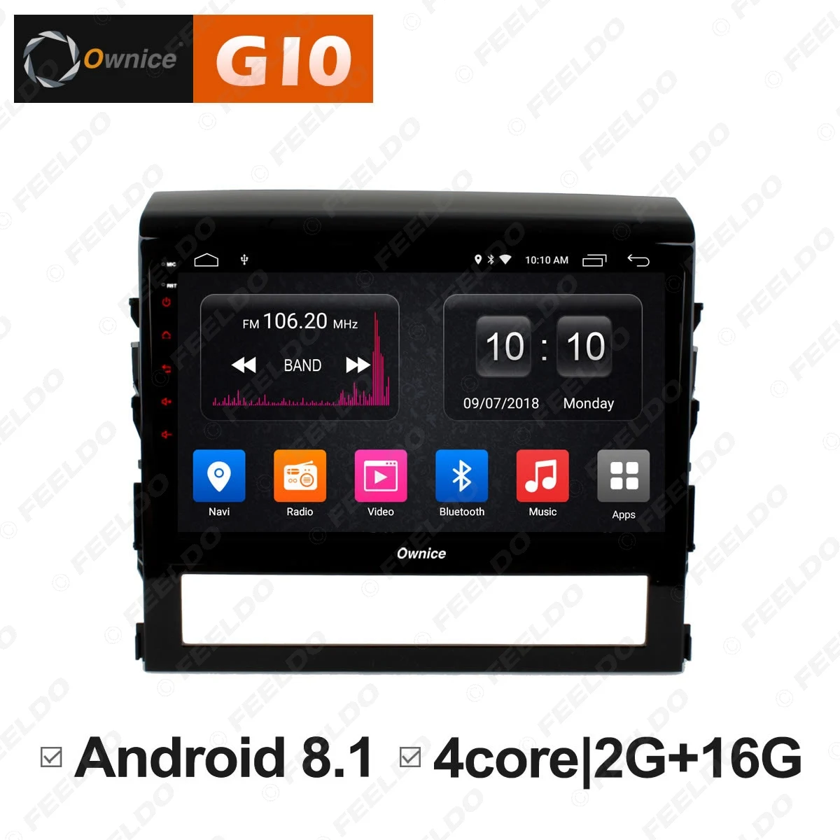 Sale LEEWA 9" 2.5D Nano IPS Screen Android 8.1 Octa Core/DDR3 2G/32G/4G LTE Car Media Player With GPS For Toyota Land Cruiser 2016 1