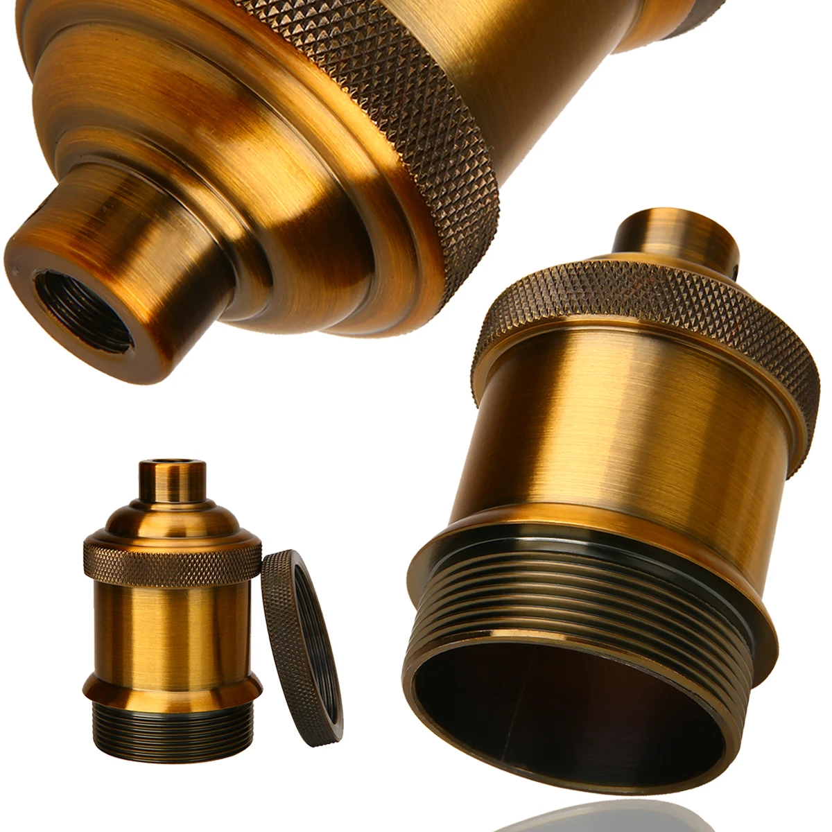 1pcs Vintage Aluminium Lamp Holder Lamp Base Screw Thread Light Socket