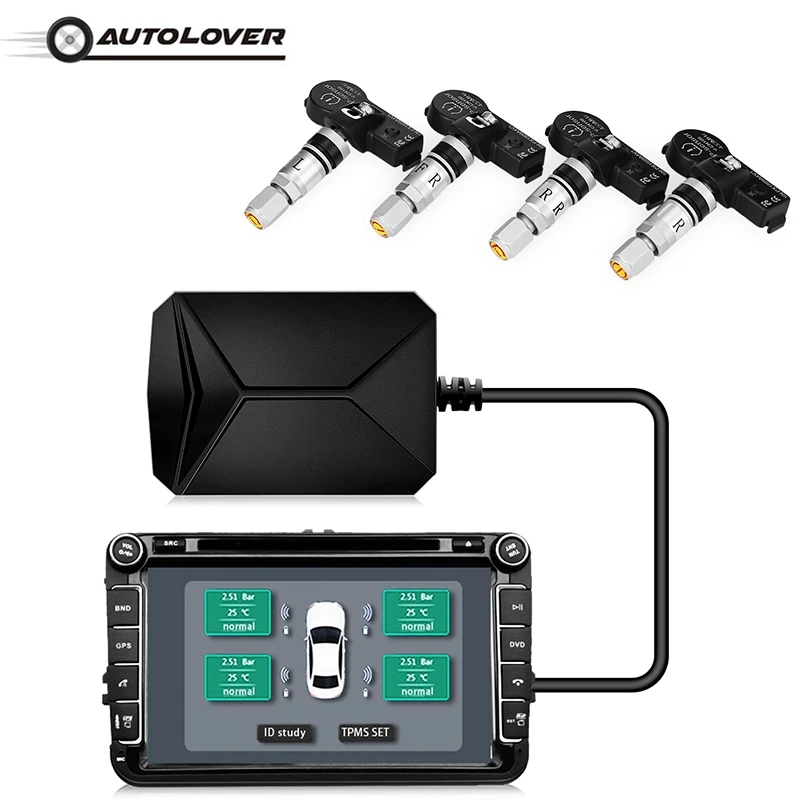 TPMS для DVD Android GPS навигация автомобильная система контроля давления в шинах USB