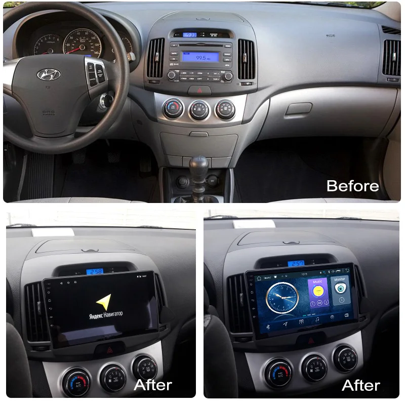 Flash Deal Android 8.1 9 inch Car Multimedia GPS 2GB 32GB Radio Stereo For Hyundai Elantra 2007-2011 Car Video Navigation 1