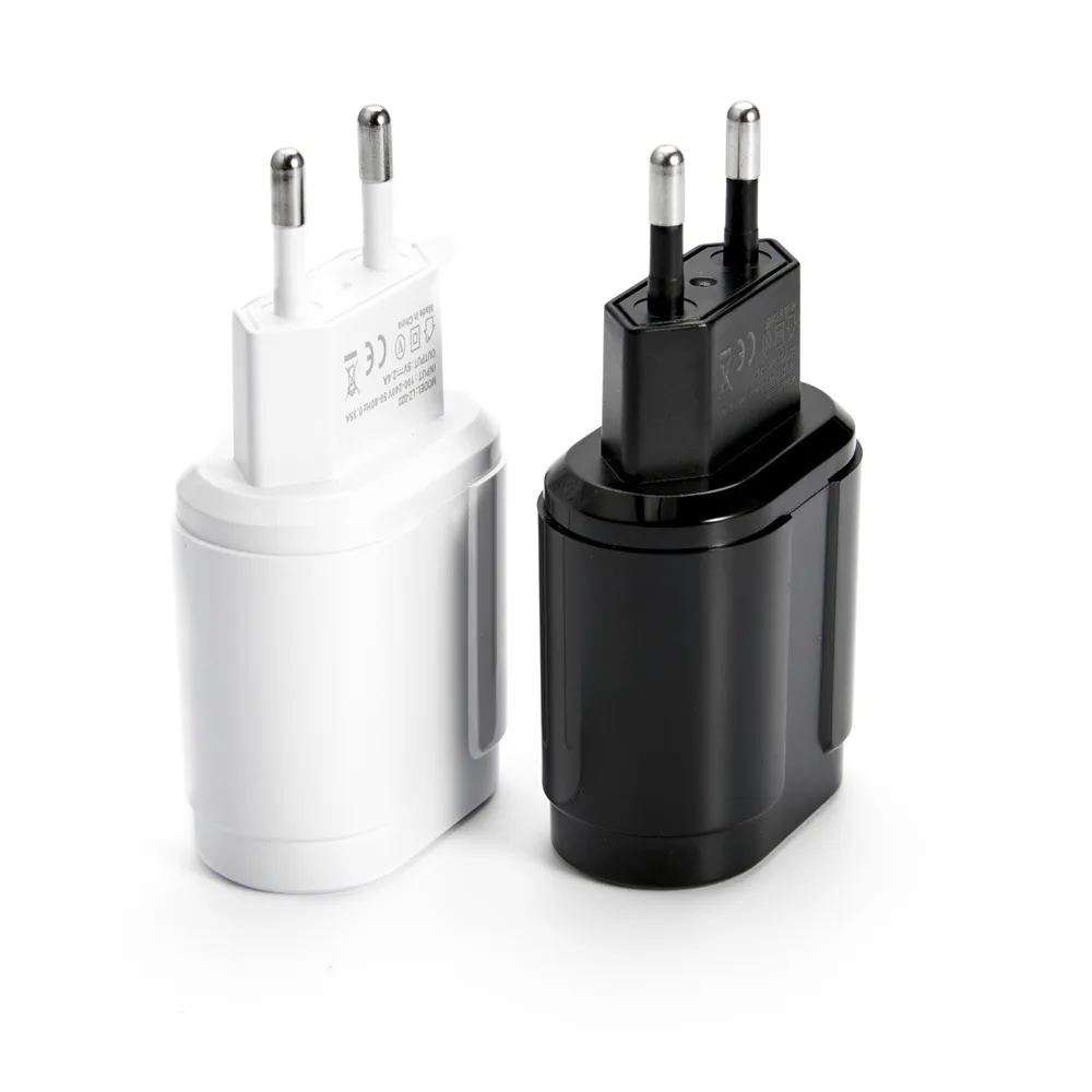 5 V 2.4A المزدوج الهاتف شاحن آيفون سامسونج سوني Xiaomi هواوي محول الهاتف المحمول شواحن USB سريع الاتحاد الأوروبي الولايات المتحدة التوصيل الهاتف مح...