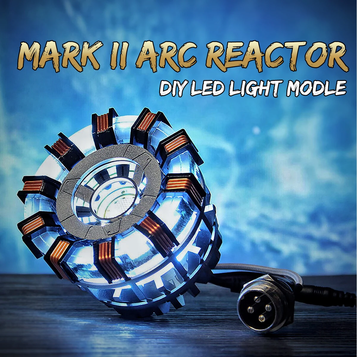 

1:1 MK2 Arc Reactor Acrylic DIY Modle Led Light Mark Two Remote Light Arc DIY Parts Model Assembled Toys Chest Lamp