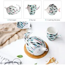 Kiss Fish керамический чайник чашка ручная роспись чашка фарфор пуэр чайный набор свежий креативный Подарочный Набор Горячая Распродажа