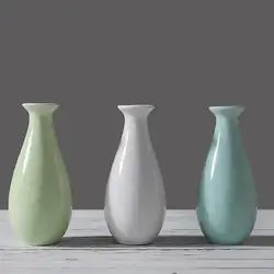 Керамическая небольшая ваза креативный Настольный цветок ваза простая пуля бутылка для украшения домашнего офиса