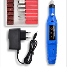 Профессиональный электрический набор для ногтей типсы для маникюра машина электрическая ручка для дизайна ногтей насадки для педикюра Набор инструментов для дизайна ногтей 20шт