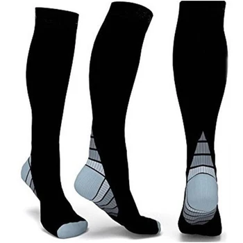 

1 Pair Compression Socks For Varicose Veins Women Men Sports Medical Veins Leg Relief Pain Knee High Elastic Stockings