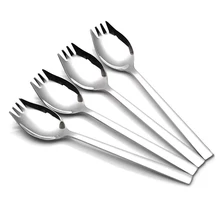 4-pack 304 нержавеющая сталь Sporks повседневное использование, кемпинг альпинизмом посуда, спагетти салат десерт тяжелых столовых приборов набор