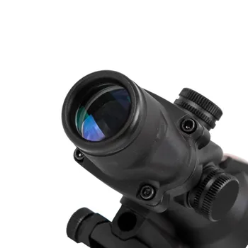 4X32 Hunting Riflescope - Real Fiber Optics Green Red Dot Illuminated Etched Reticle - Tactical Optical Sight 2