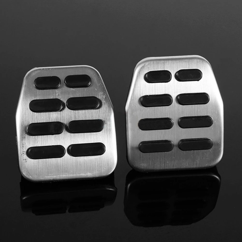 

Universal 3PCS Car Pedal Cover Set CHROME FOOT PADS Rubber Grip Left Drive Tools