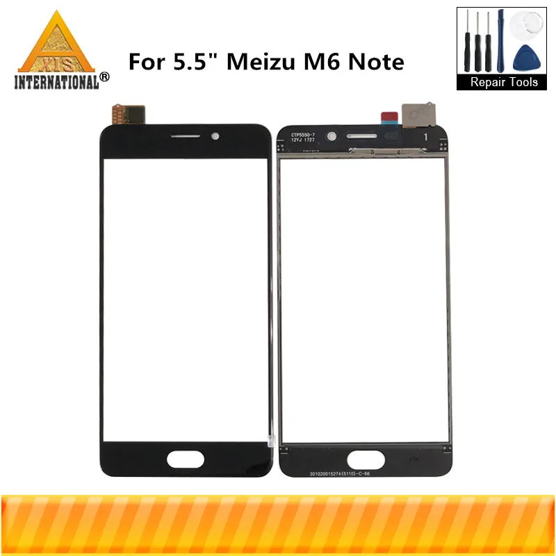 

Original Axisinternational 5.5" For Meizu M6 Note Front Glass Touch Panel Digitizer For M6 Note Touch Screen Sensor Digitizer