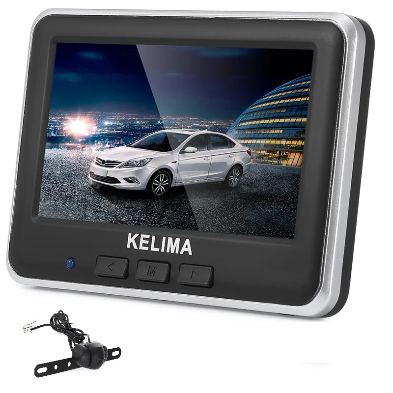 

Wireless Car Reverse Backup Camera 4.3 inch Display License Plate Camera HD Night Vision Displayer Car Monitor