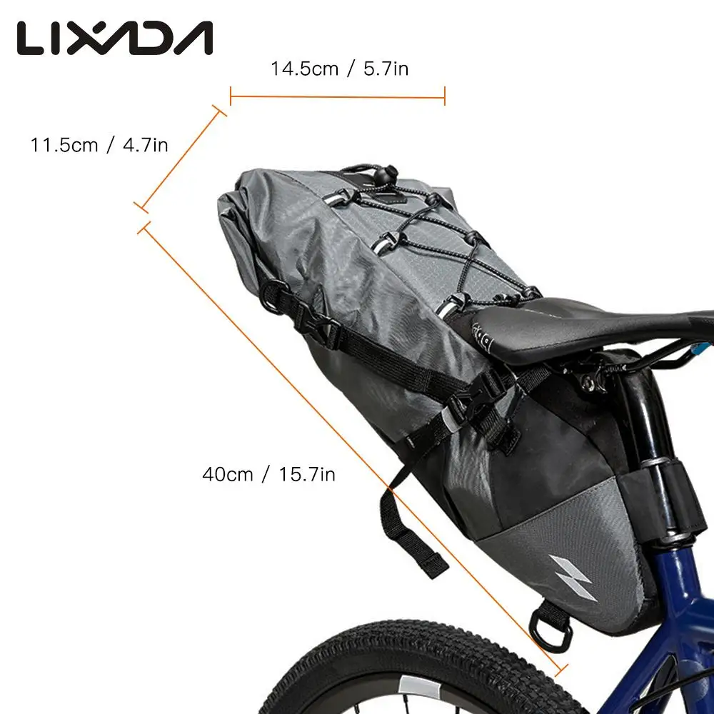 Clearance Lixada 3L - 10L Cycling Foldable Saddle Bag Waterproof Bike Bag Tail Bag MTB Bike Bicycle Seat Pannier Bag Bicycle Accessories 3