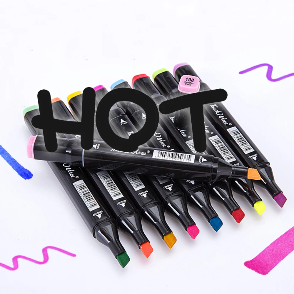 

Recommend 30/40/60/80 Colors Artist Design Double Head Sketch Markers For School Drawing art supplies watercolor brush pen