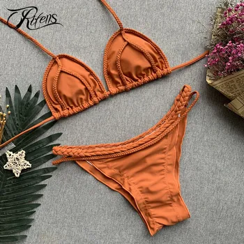 

Urifens Summer Bandage Thong Bikinis Push Up 2019 Swimsuit Women Beach Swimwear Sexy Solid Biquinis Maillot De Bain Femme LJN92