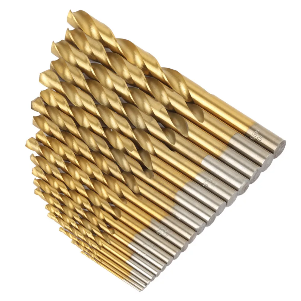 

19 Pcs/set 1-10mm High Quality Mini Twist Drill Bit HSS Titanium Coated Drill Bit Set Woodworking Aluminum Metal Plastic Tools
