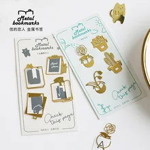 4 шт./компл. творческий металлические закладки книжная бумага клипы очаровательны канцелярские свежие прекрасные подарки для школы и офиса поставки