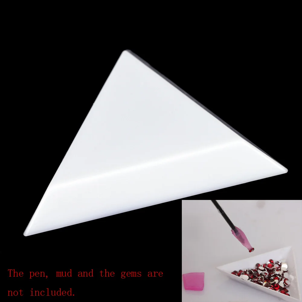 

DIY Nail Art Accessory Nail Stickers Drilling Tool Storage Box Diamond Rhinestone Drill Box Triangular Plate