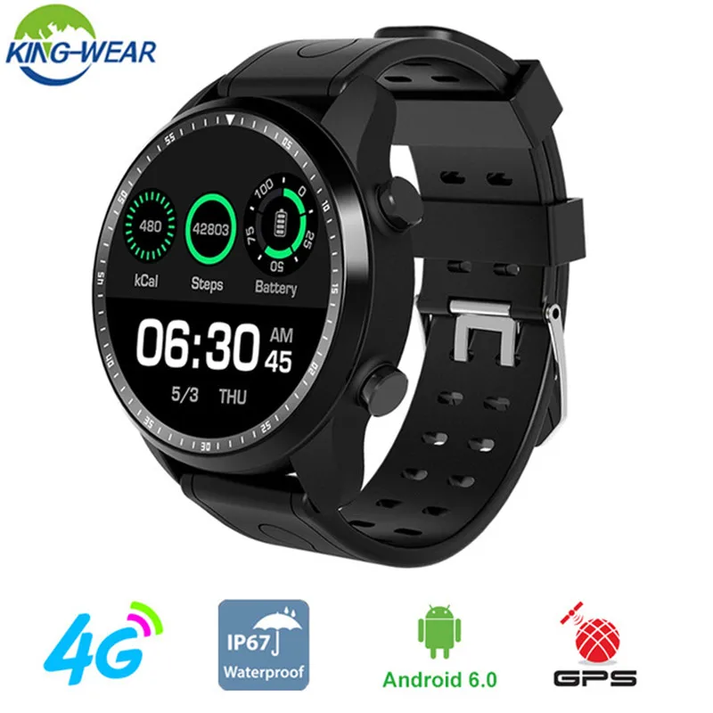 

KingWear KC03 4G Smart Watch Phone Call 1.3'' Android 6.0 MTK6737 1.2GHz 1GB+16GB Sedentary Reminder Bluetooth 620mAh Smartwatch