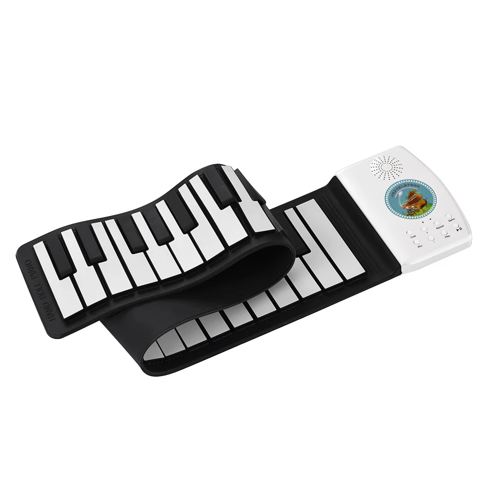 Многофункциональный 49 клавиш цифрового пианино рулонное пианино клавиатура Встроенный большой Ёмкость Батарея Электрический клавиатуры для начинающих