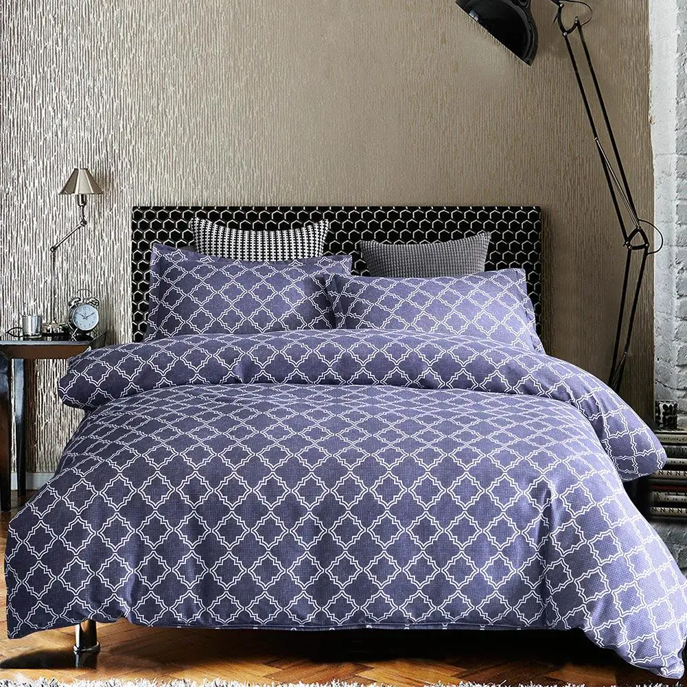 

Zerodis Bedding Set for Bedroom Comfortable Geometric Printed Quilt Cover Pillow Cases