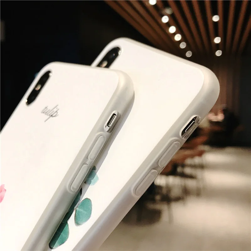 Чехол USLION с зелеными листьями для iPhone 11 Pro XR XS Max X 3D Рельефный цветочный чехол