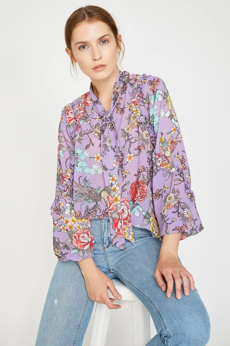 Koton Women Purple Blouse 8YAK68918PW-in Blouses & Shirts