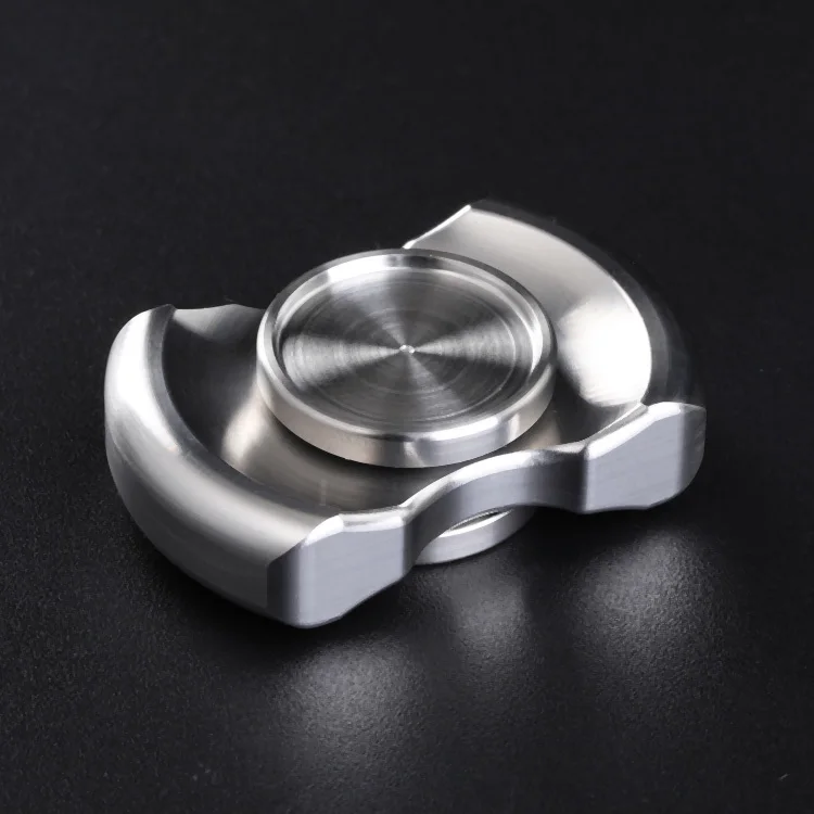 

Mini Double Leaf Hand Spinner Stainless Steel Metal Edc Fidget Spinner Finger Stress Tri-spinner Autism Adhd Anxiety Stress Toy