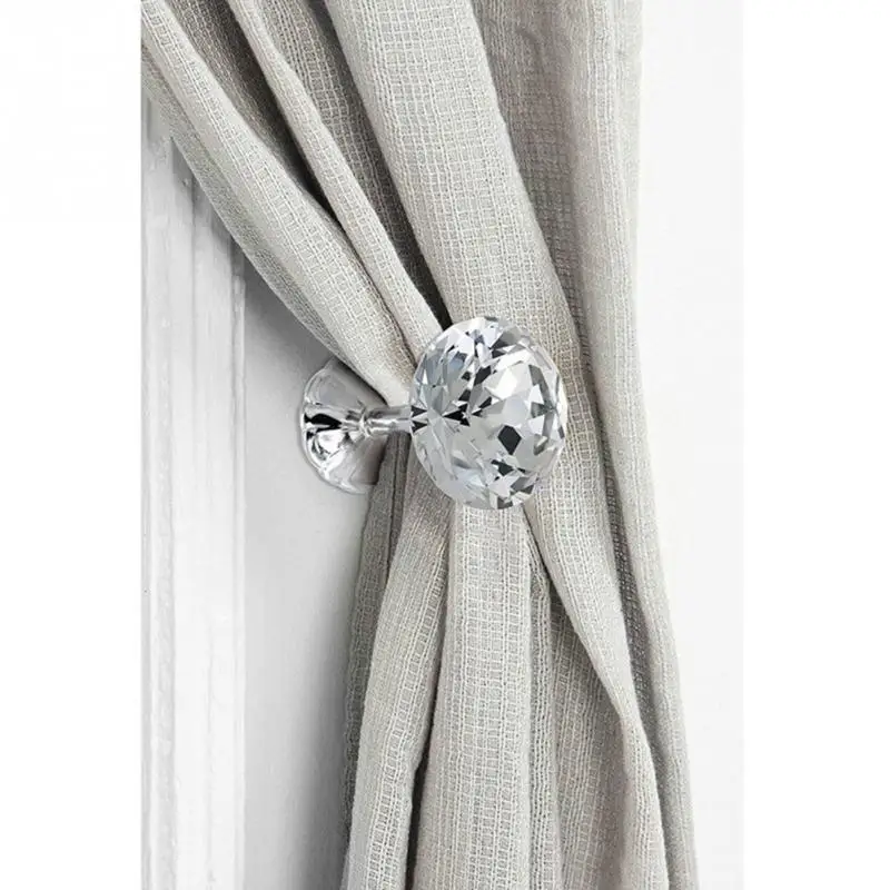 

2 PCS Shiny Rhinestone design Tieback Exquisite Zinc Alloy Curtain Hook Wall Mounted Practical Home Bedroom theme DIY Decoration