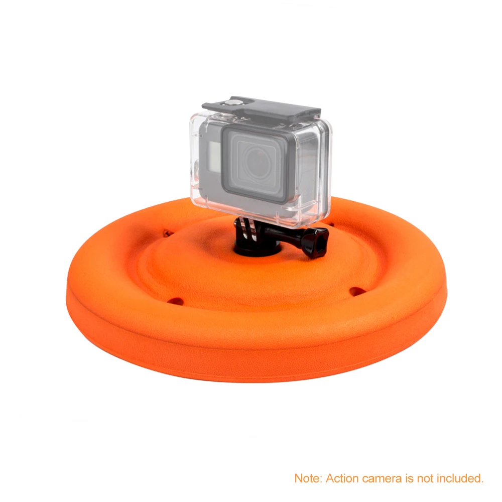 

Orange Floating Mount Waterproof Flying Disc with 1/4" Screw Mount for GoPro Hero SJCAM SJ4000 Xiaomi Yi for Swimming Surfing