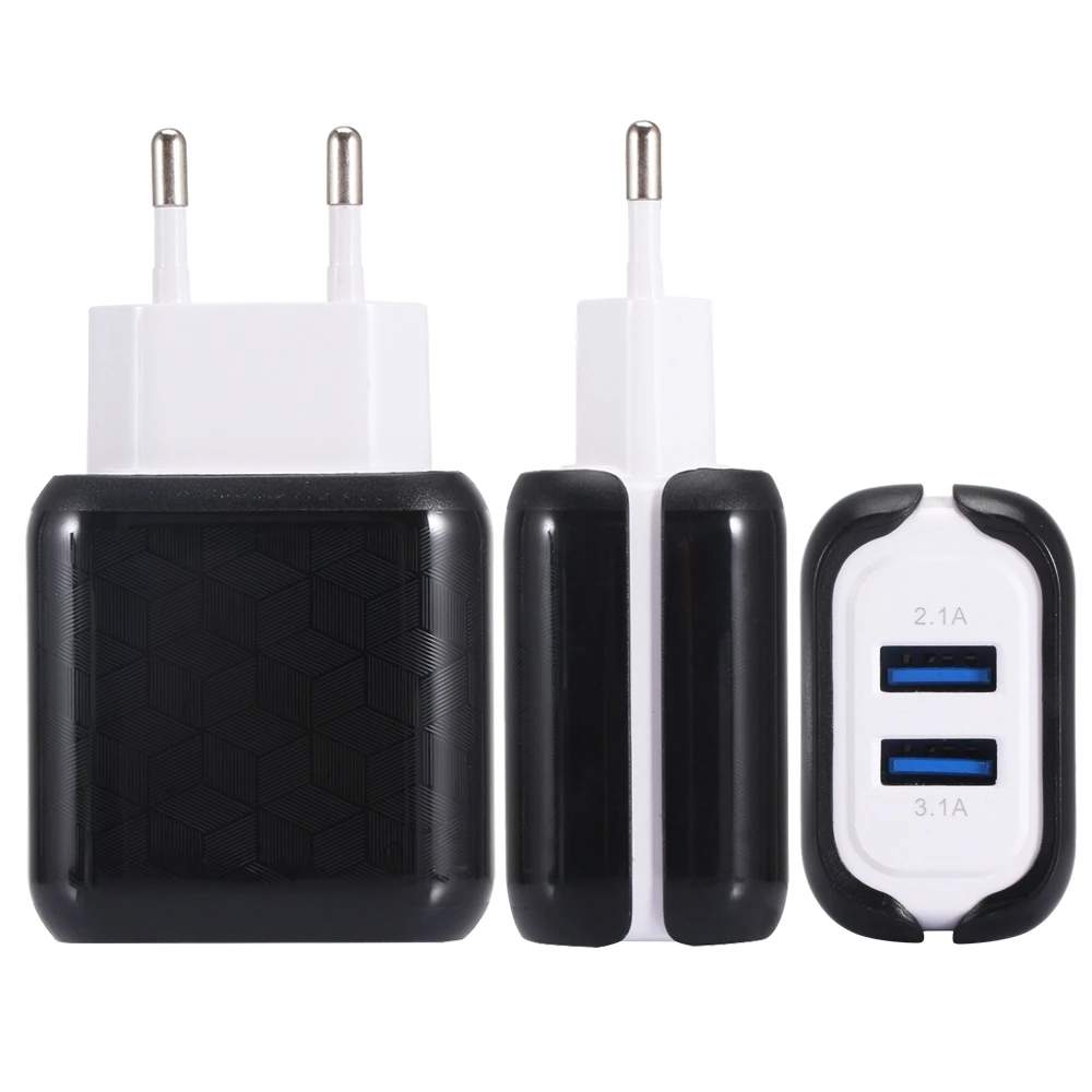 Штепсельная Вилка европейского стандарта 3.1A двойной Usb Адаптер зарядного