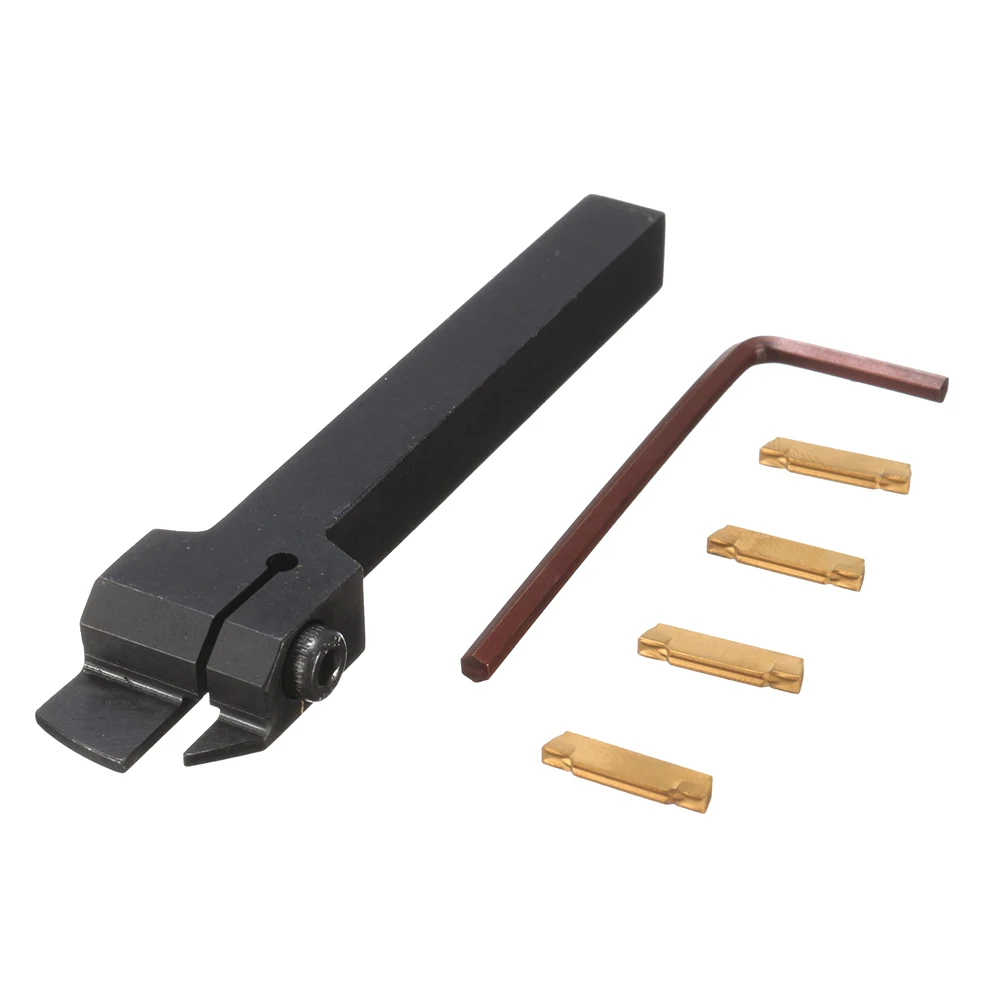 

MGEHR1010-2 10mm Lathe Turning Tool Holder + 4Pcs MGMN200 Grooving Cut-off Inserts + Wrench