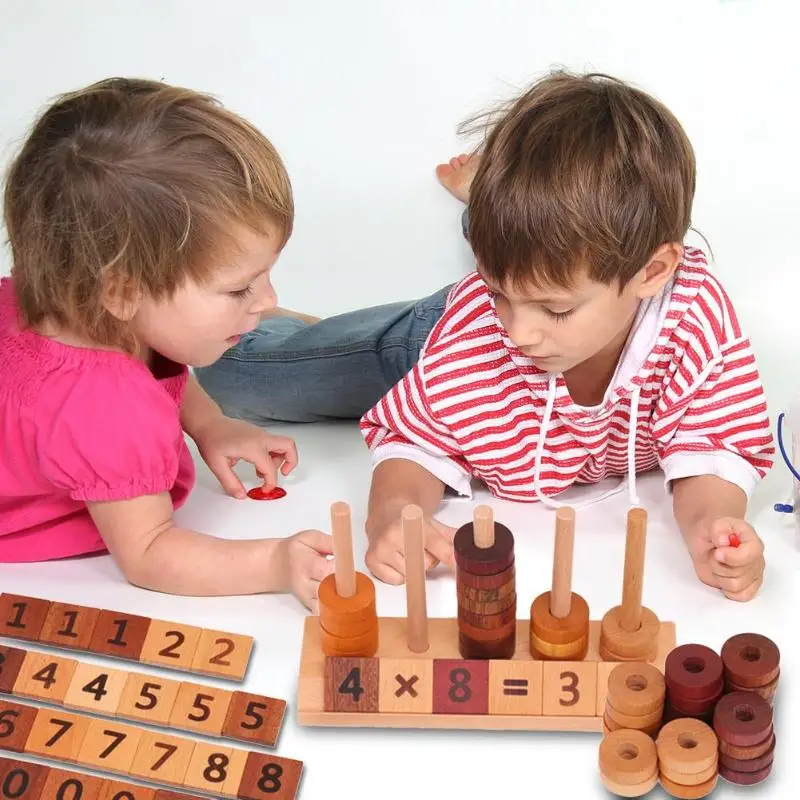 Children Wooden Math Toys Math Learn To Count Numbers Educational Toys for Children Early Education Teaching Montessori Toys