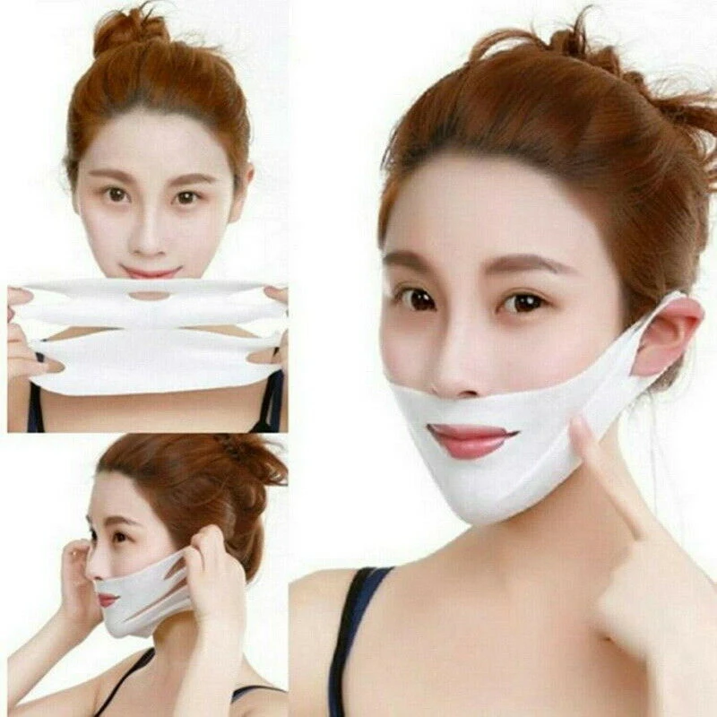 

2 Pieces/Set Miracle V-Shaped Slimming Mask Moisturizing Whitening Wrapped Mask Tension Firming Mask For Skin Care TSLM1