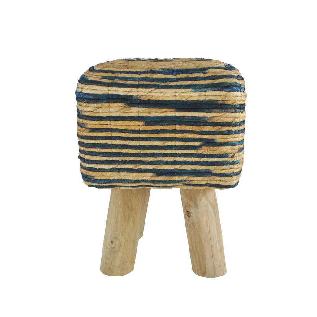 BALI STOOL SQUARE BLUE-in Stools & Ottomans from Furniture